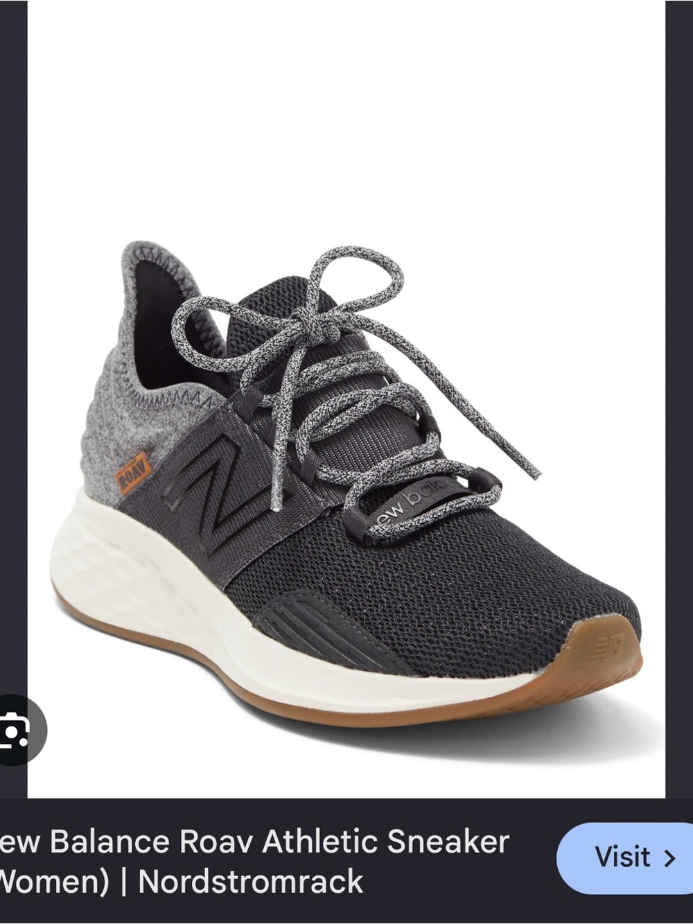 New Balance Fresh Foam ROAV V1 *WIDE* blacktop/gum 7W